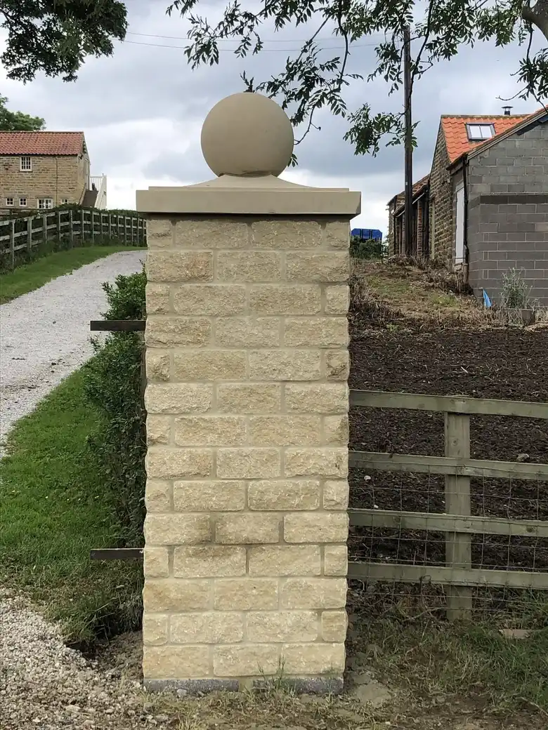 Dressed stone pier