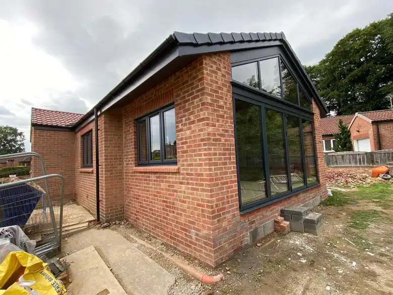 Glazed gable fitted