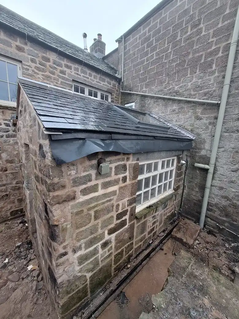 Old stone outbuilding before work