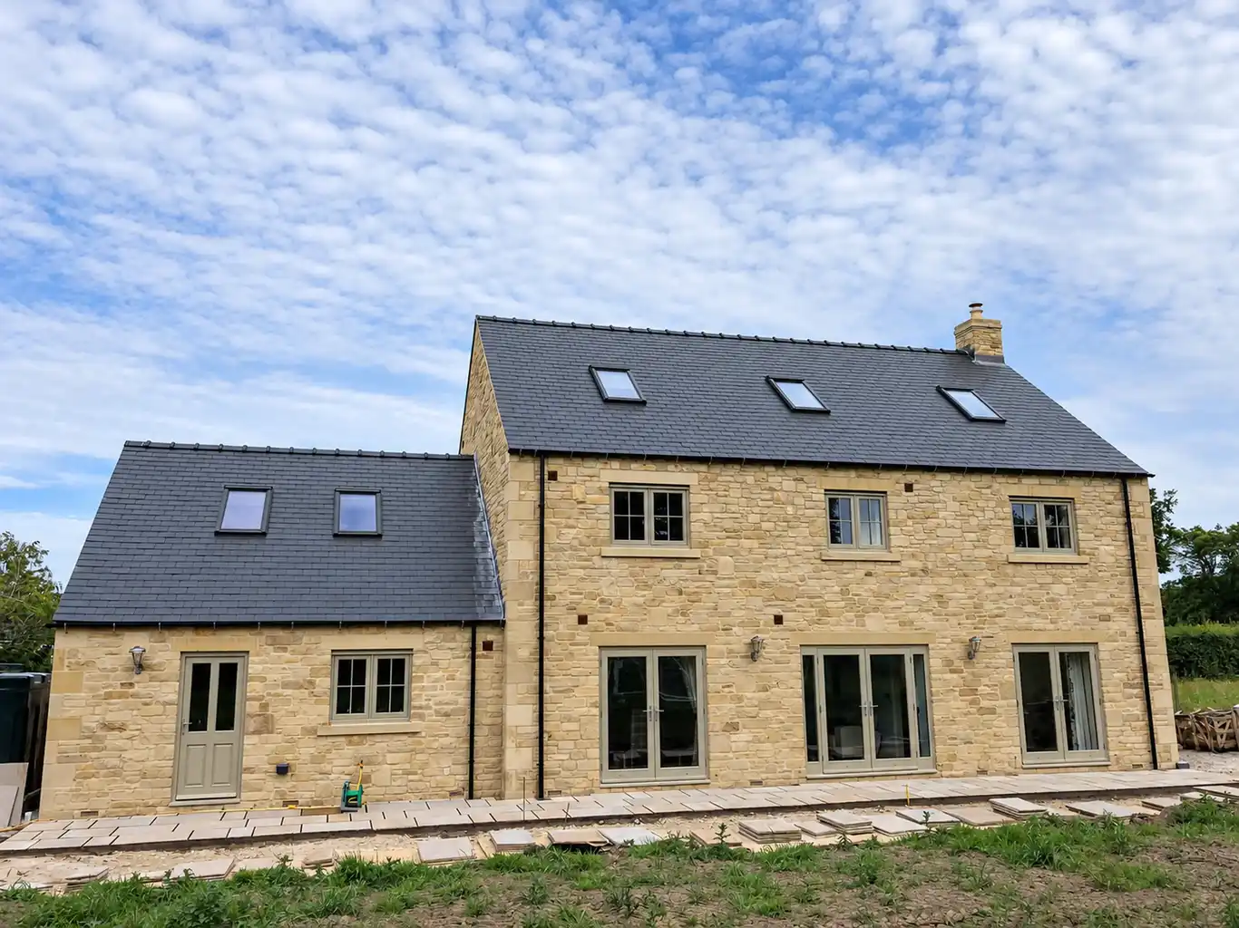 Stone new build house